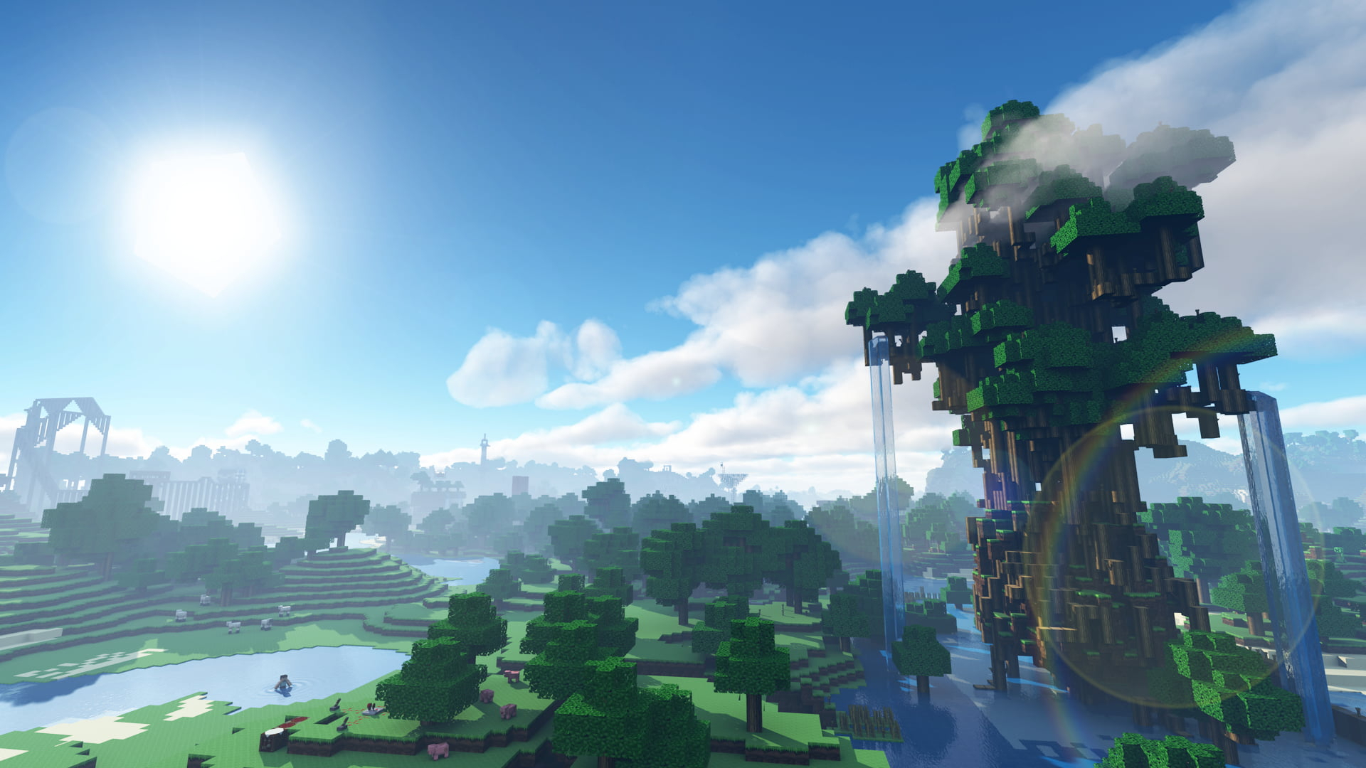 Minecraft world background